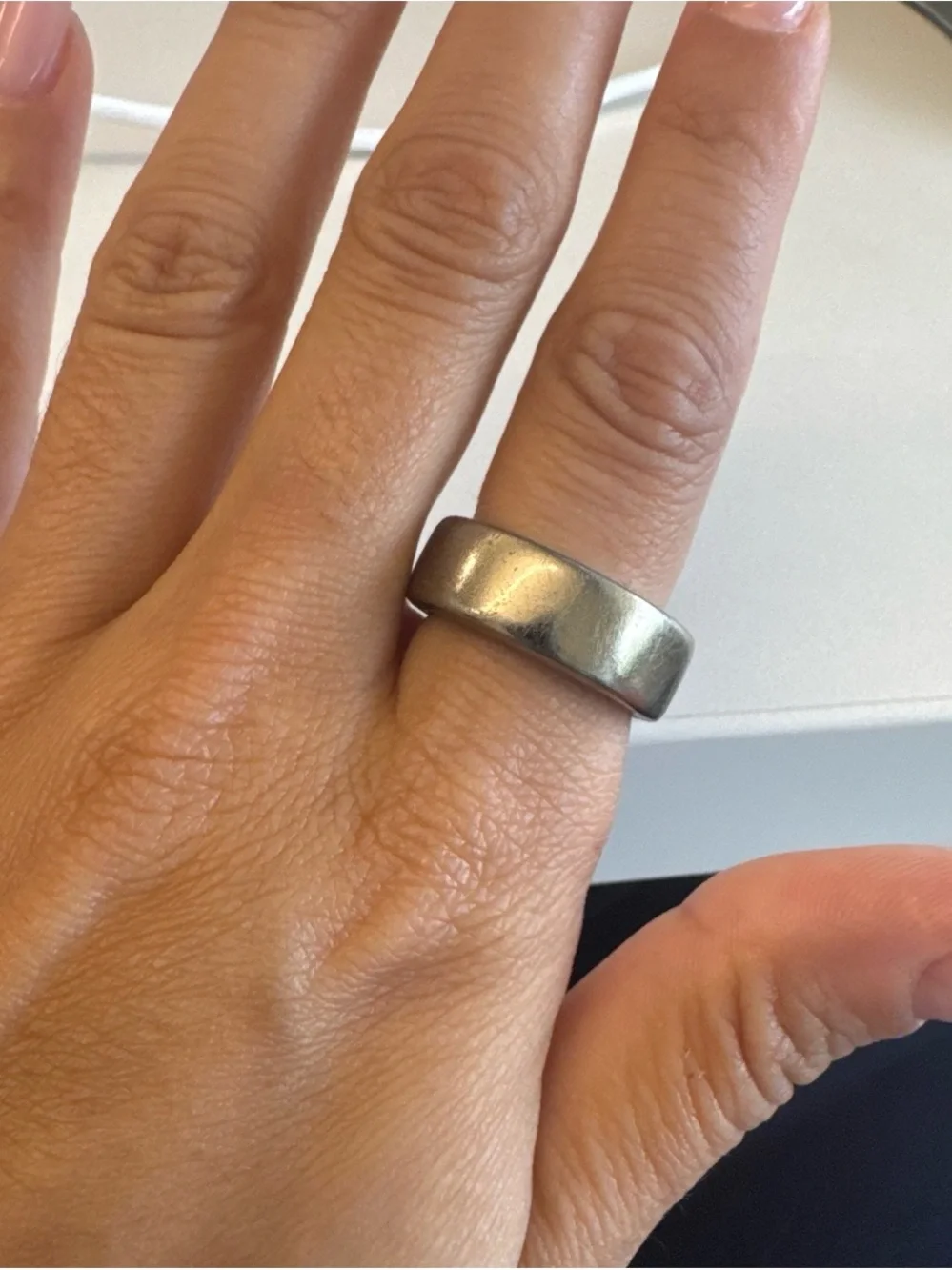 Oura Ring — Brushed Gold Exterior with Black Interior